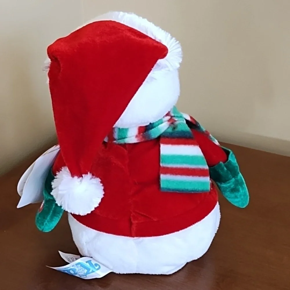 Singing Snowman Toy 8.5 x 6 Inches AA Batteries Included Holiday Red Green White